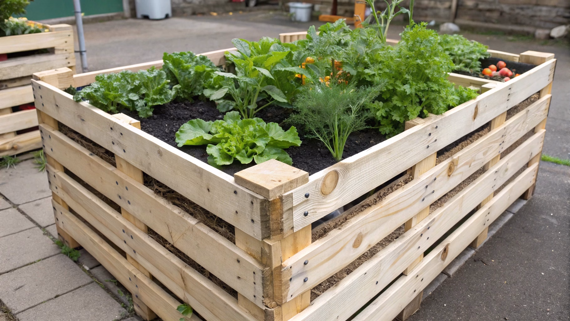Hochbeet Paletten